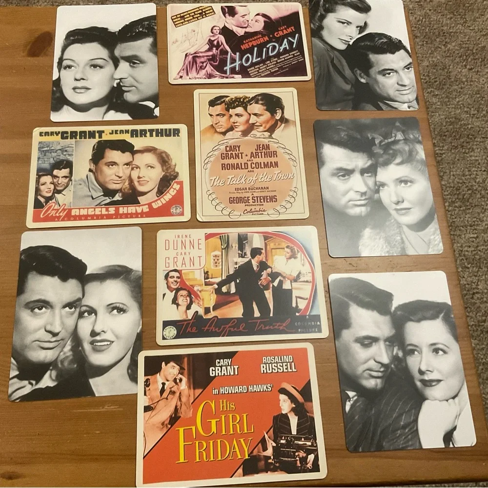 Cary Grant vintage 10 Postcards 5 black and white and 5 colored from old movies